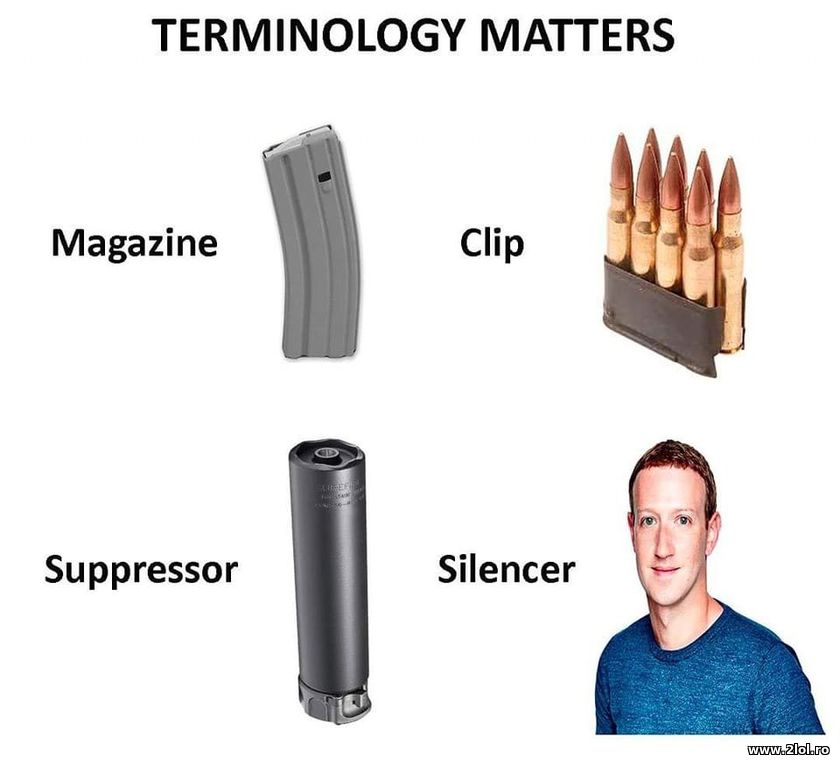 Terminology matters. Suppressor - Silencer | poze haioase