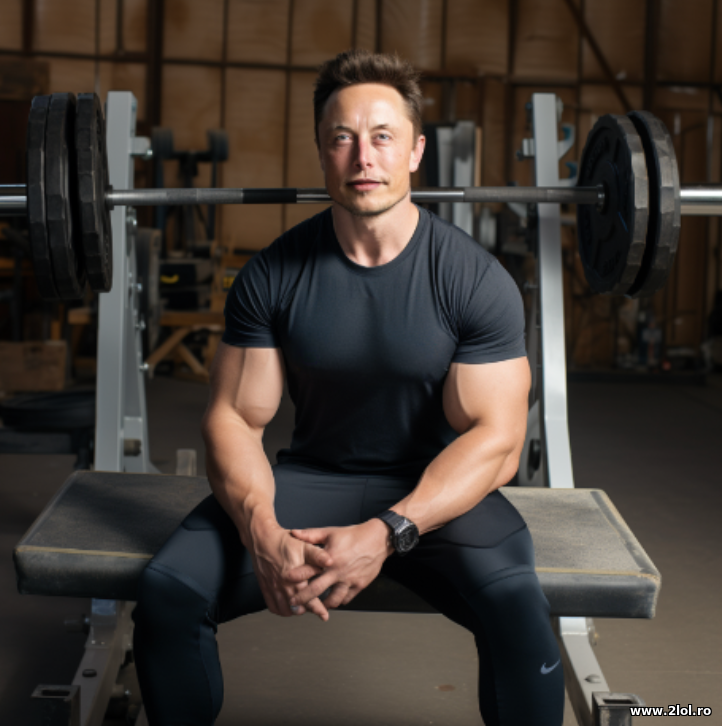 Elon Musk with muscles at they gym | poze haioase