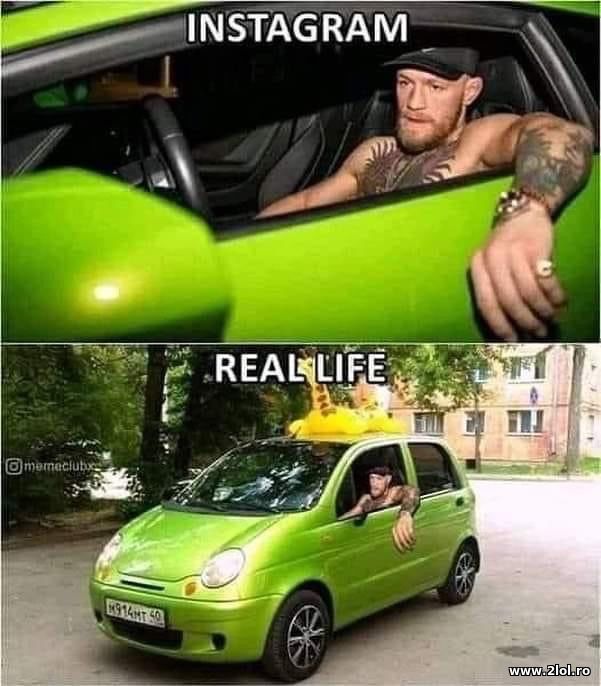 Instagram vs Real life poze haioase