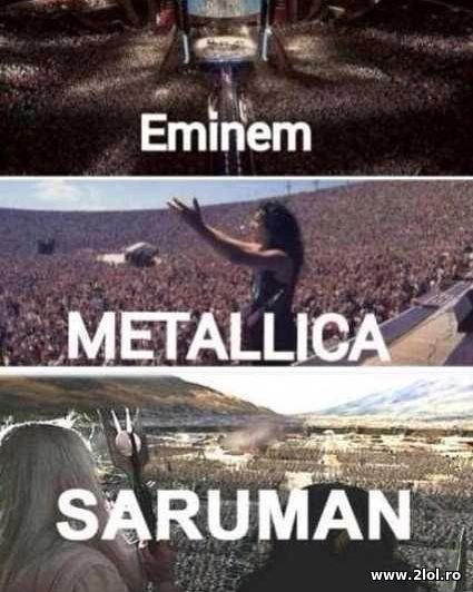 Eminem, metallica and Saruman poze haioase