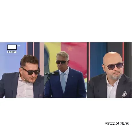 Klaus Iohannis si B1 TV cu ochelari poze haioase