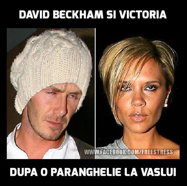 David Beckham si Victoria la Vaslui County poze haioase
