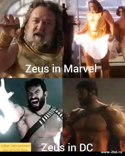 Zeus in Marvel vs DC poze haioase