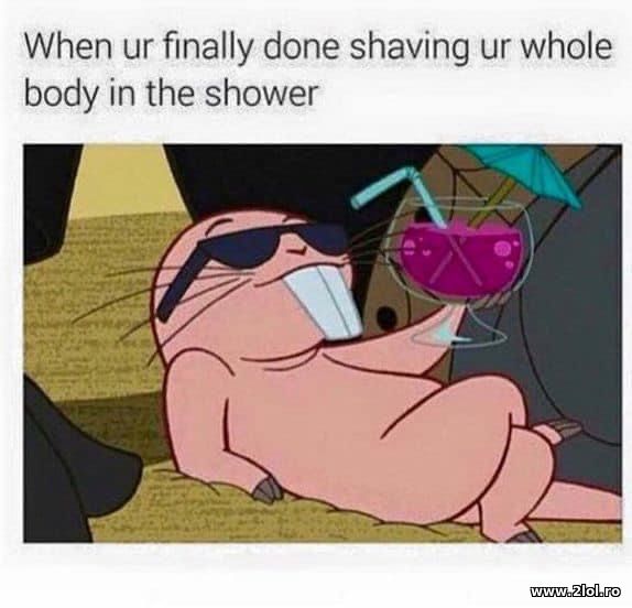 When you're finally done shaving your body poze haioase