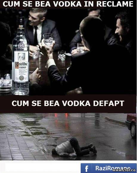 Vodka in reclame si in realitate poze haioase