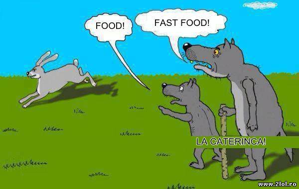Ce înseamnă fast food pentru animale poze haioase