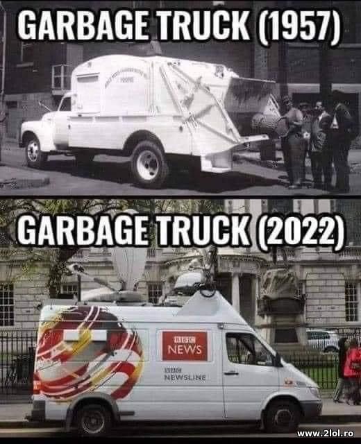 Garbage truck 1957 and 2022 poze haioase