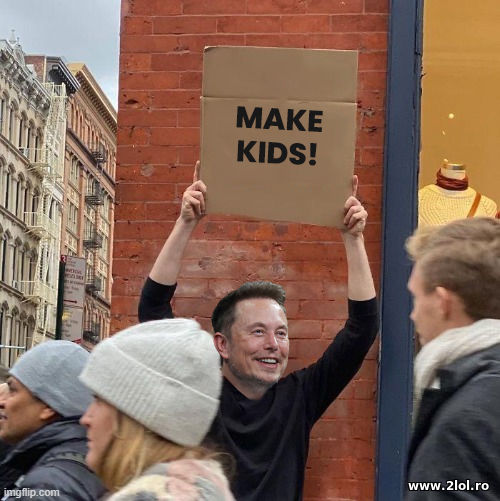 Make Kids - Elon Musk poze haioase