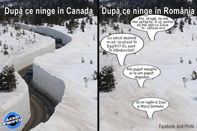 După ce ninge în România/Canada