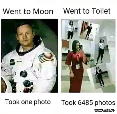 Went to moon and went to toilet poze haioase