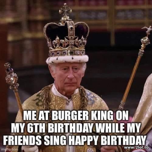 Me at Burger King - King Charles