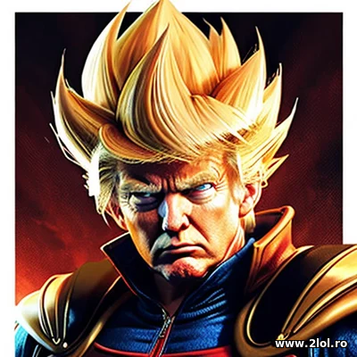 Donald J. Trump super sayan DBZ poze haioase