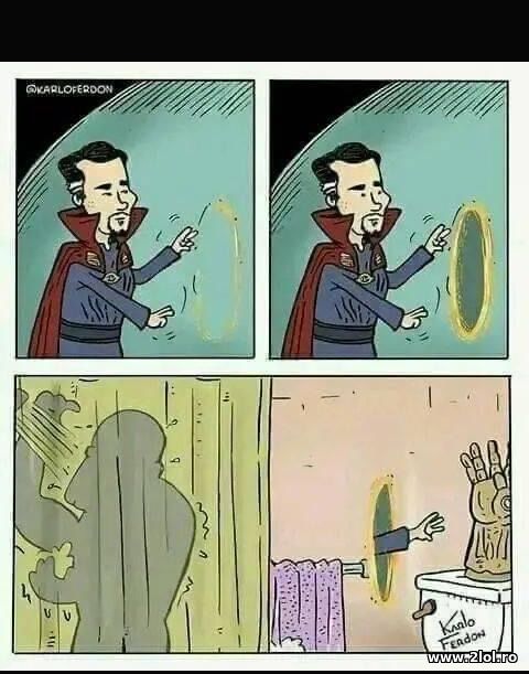 Cum Doctor Strange putea lua manusa lui Thanos poze haioase