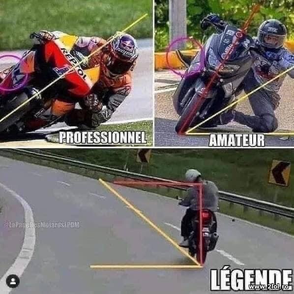 Bikers: amateur, professional and legend