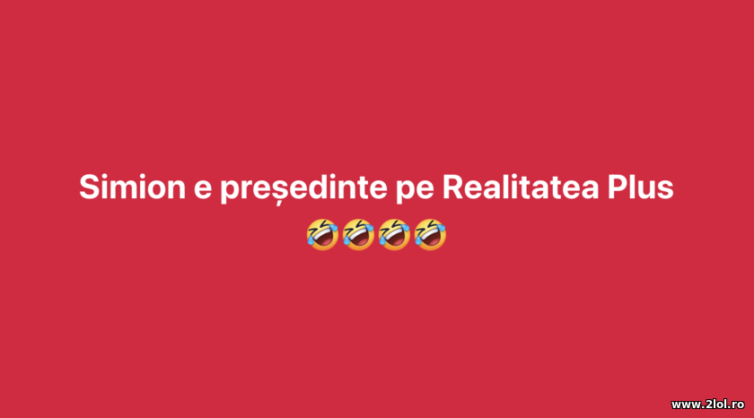 Simion e presedinte pe Realitatea Plus | poze haioase