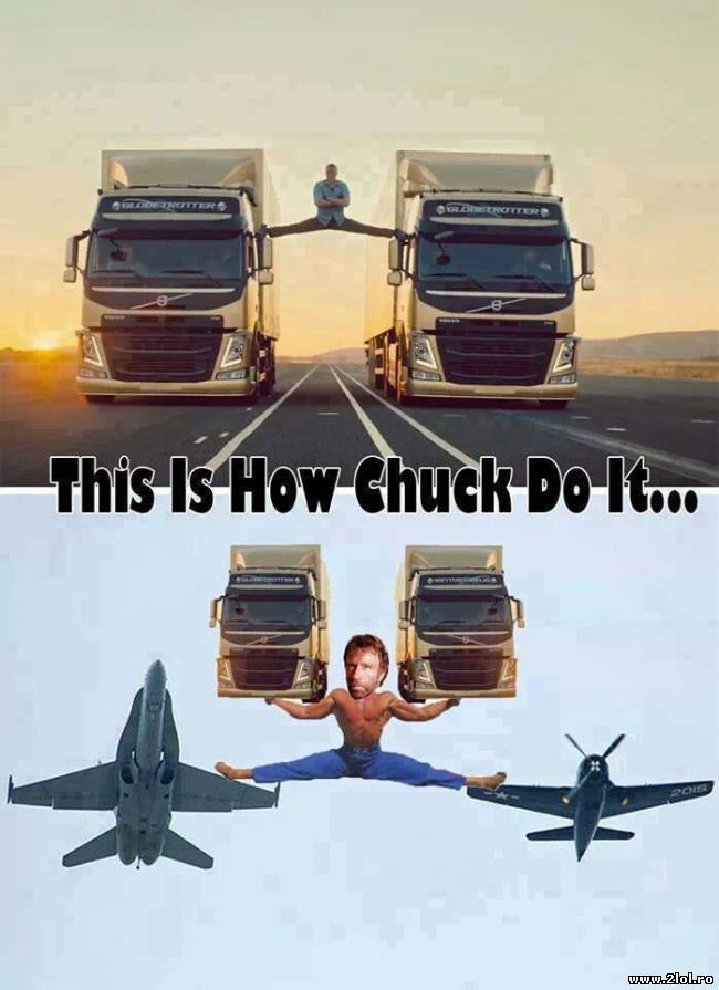 Așa face Chuck Norris șpagat | poze haioase