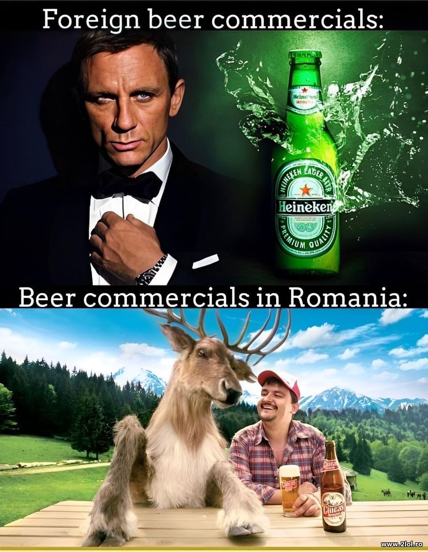 Foreign beer commercials. Commercials in Romania | poze haioase