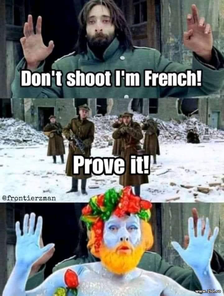 Don't shoot I'm french | poze haioase