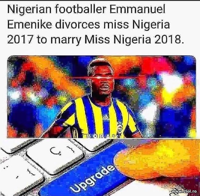 Nigerian footballer divorces miss Nigeria 2017 | poze haioase