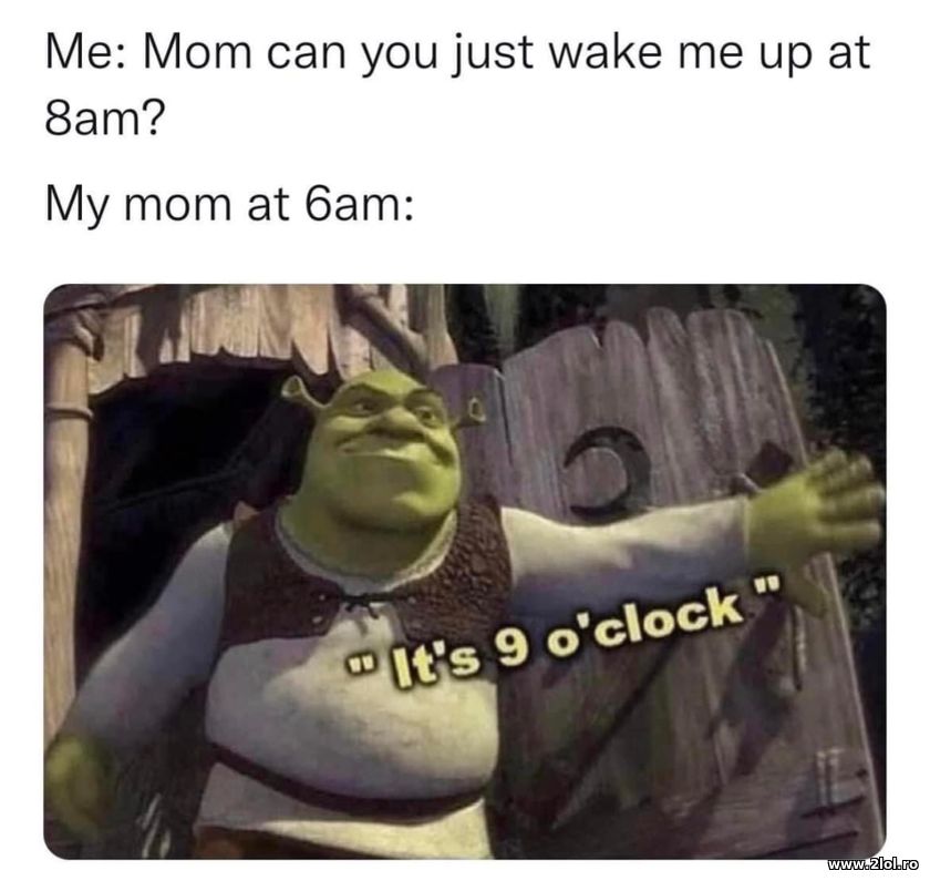 Mom can you just wake me up at 8am | poze haioase