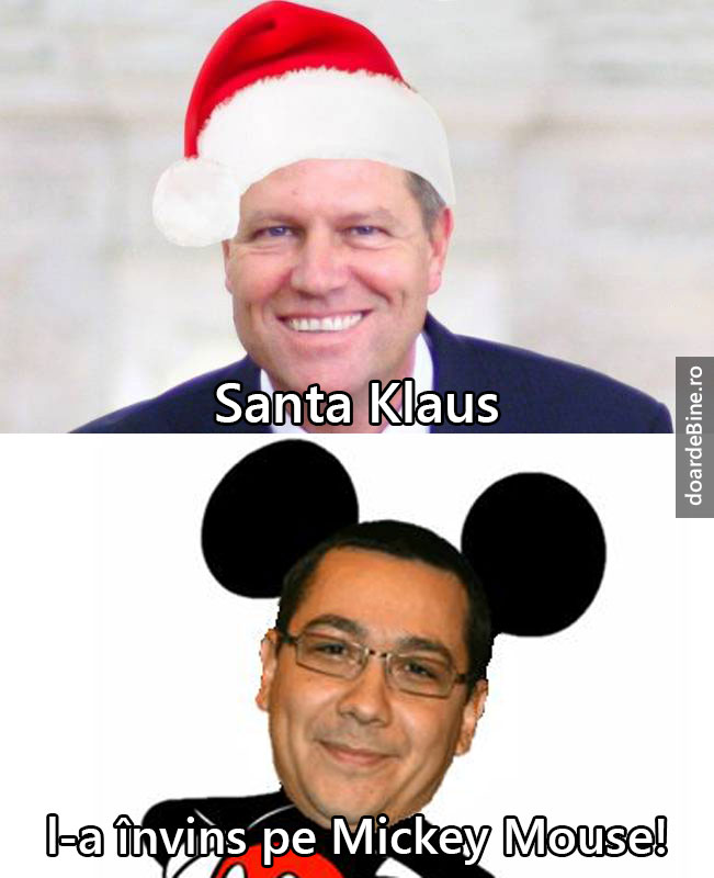 Santa Klaus l-a învins pe Mickey Mouse | poze haioase