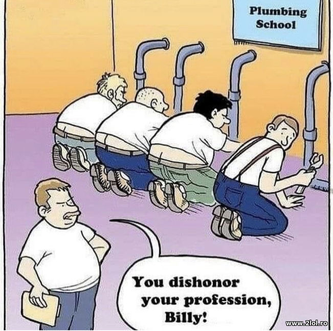 You dishonor your profession - plumbing