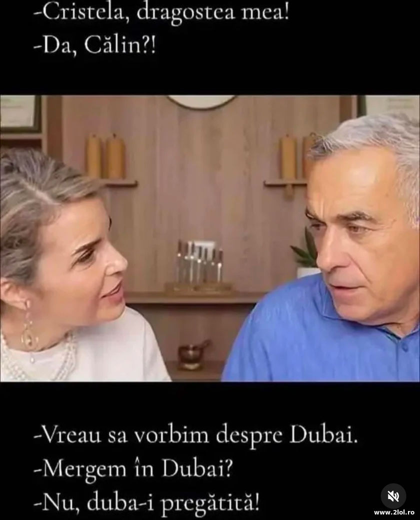 Vreau sa vorbim de Dubai. Calin Georgescu | poze haioase