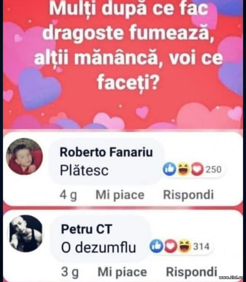 Multi dupa ce fac dragoste fumeaza | poze haioase