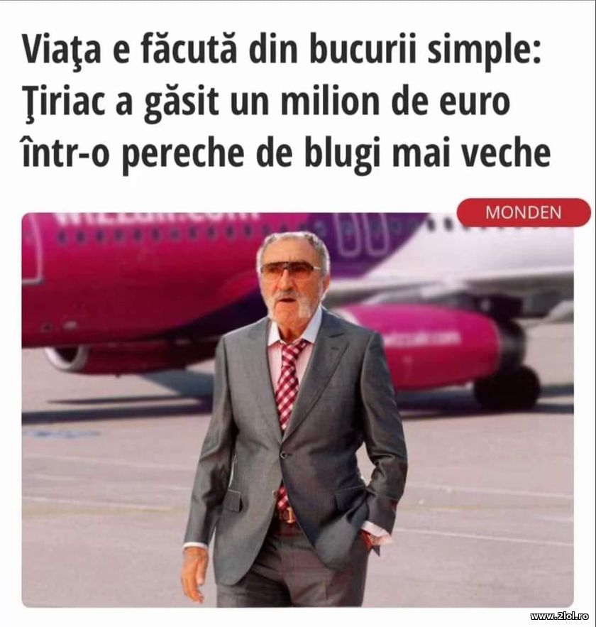 Ce a gasit Tiriac intr-o pereche de blugi mai vech | poze haioase