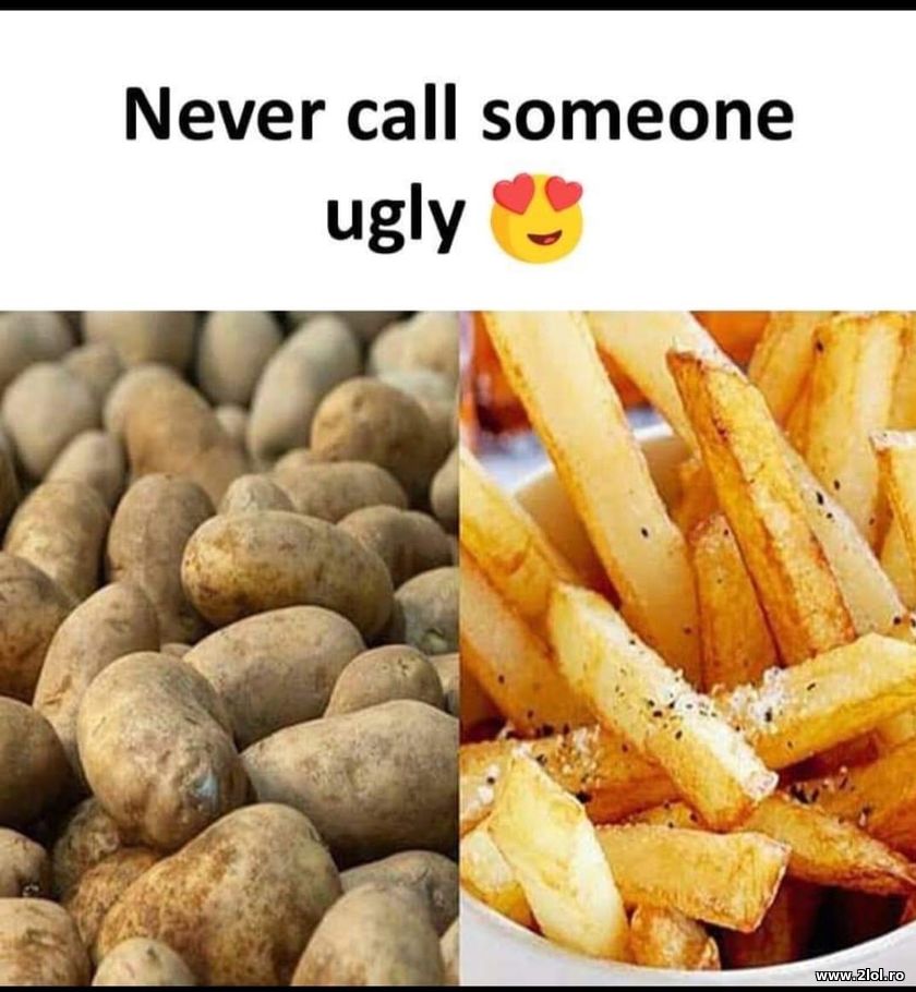Never call someone ugly | poze haioase