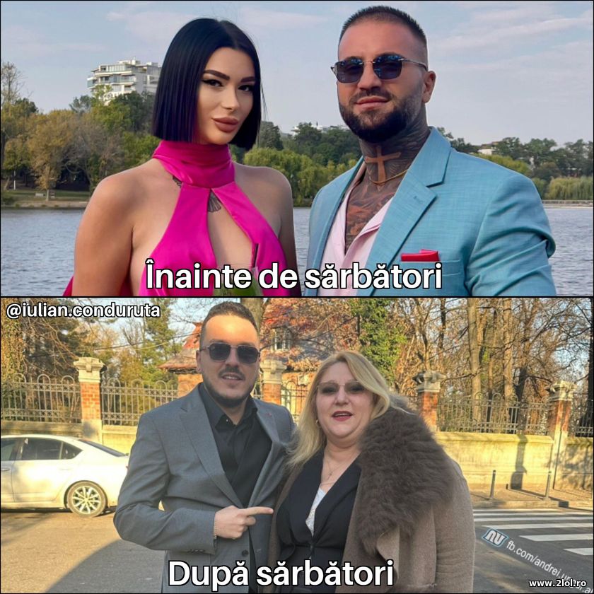 Inainte si dupa sarbatori | poze haioase