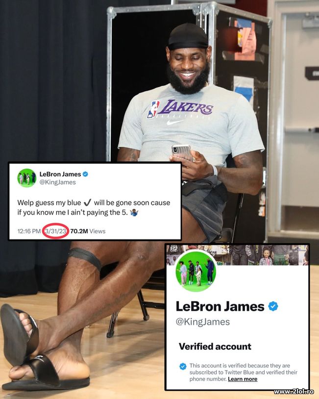Guess who just got Twitter Blue? Yes, LeBron | poze haioase