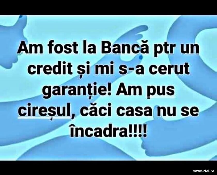 La banca pentru un credit | poze haioase