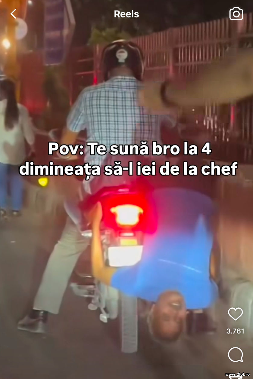 Te suna bro la 4 dimineata sa-l iei de la chef | poze haioase