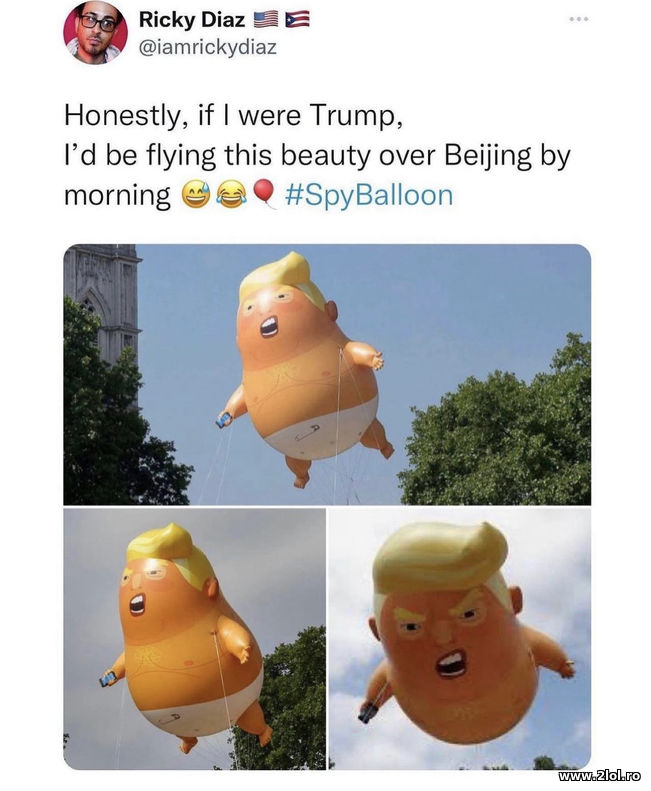 Trump balloon over Beijing | poze haioase