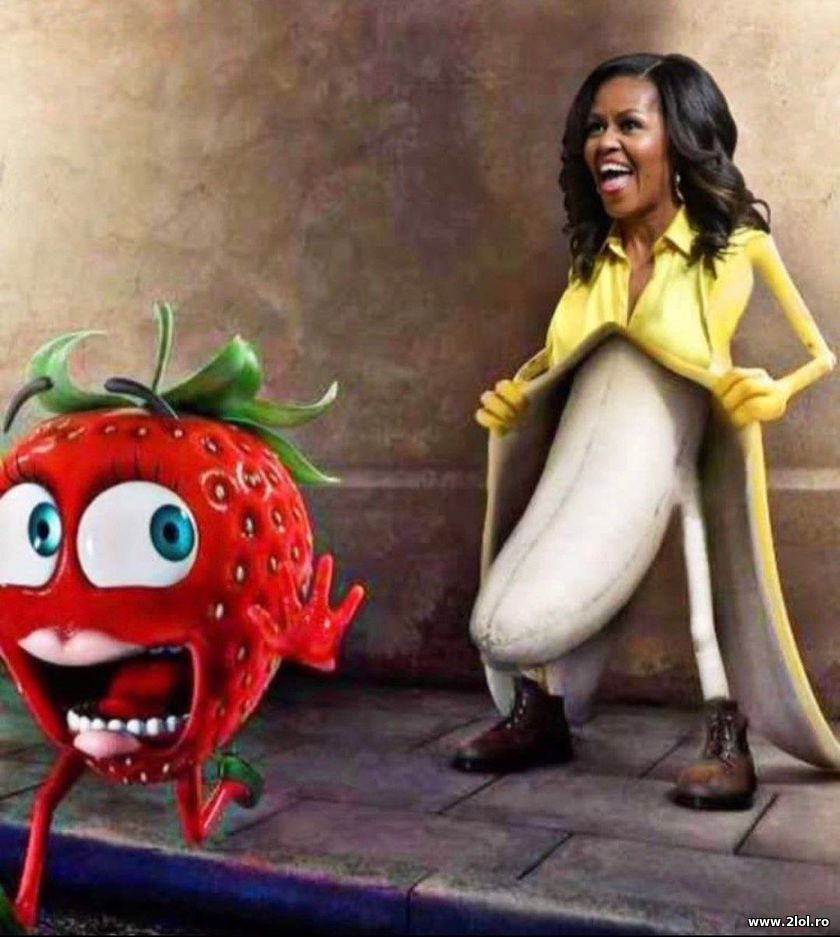 Michelle Obama banana | poze haioase