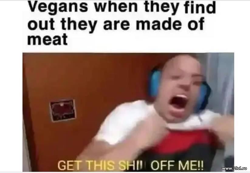 Vegans when they find out they are made of meat | poze haioase