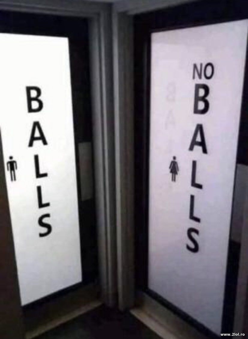 Balls and no balls toilets | poze haioase