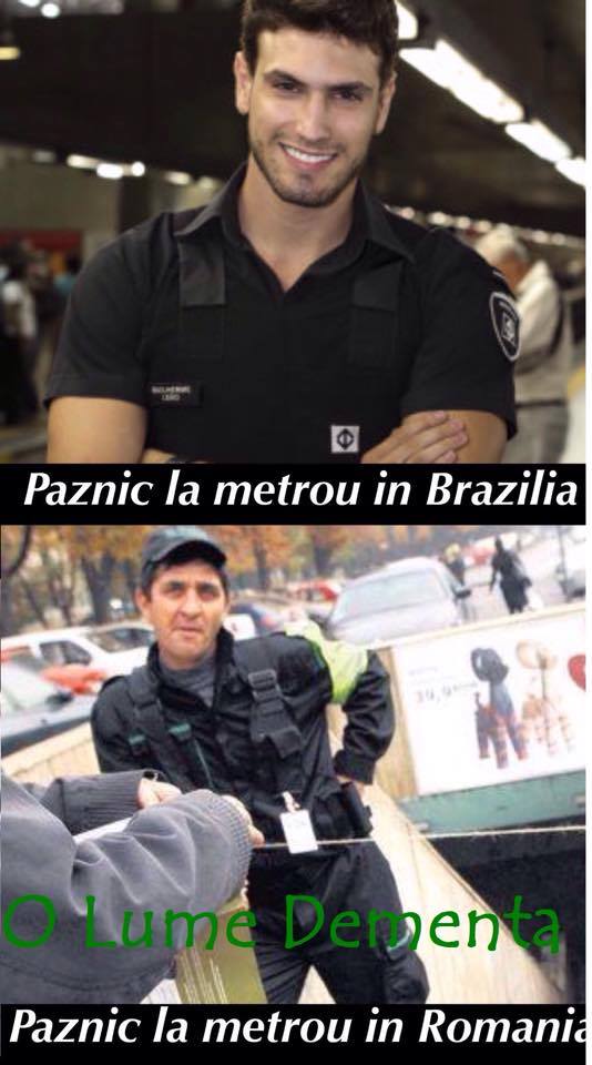 Paznic din România versus unul din Brazilia | poze haioase