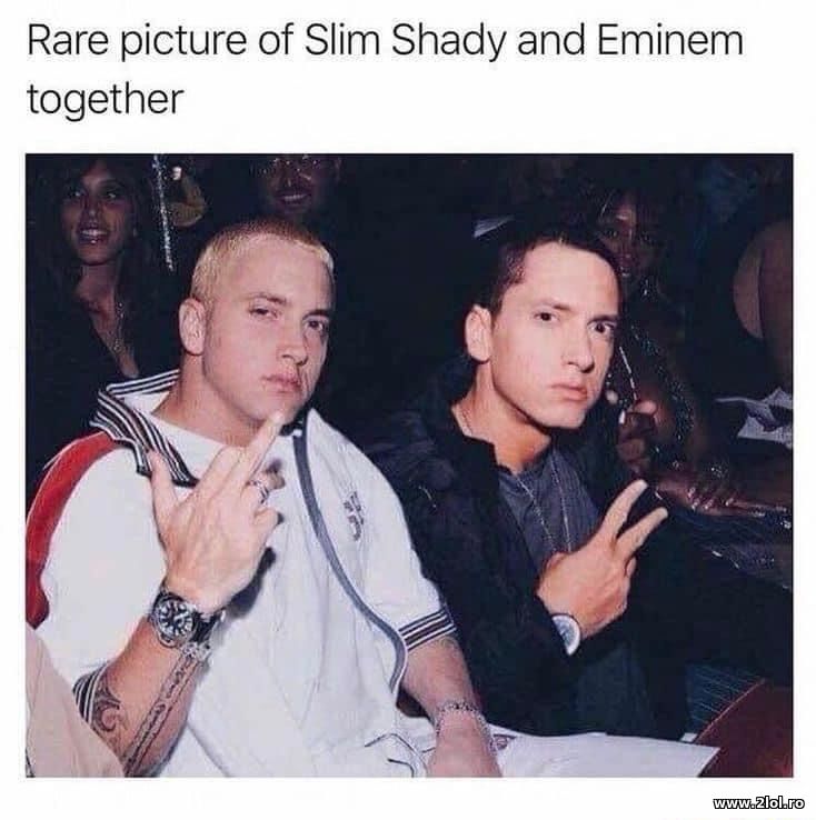 Rare picture of Slim Shady and Eminem | poze haioase