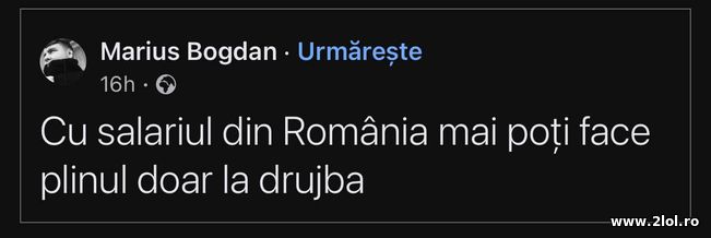 Plinul cu salariul din Romania