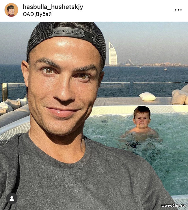 Cristiano Ronaldo si Hasbulla | poze haioase