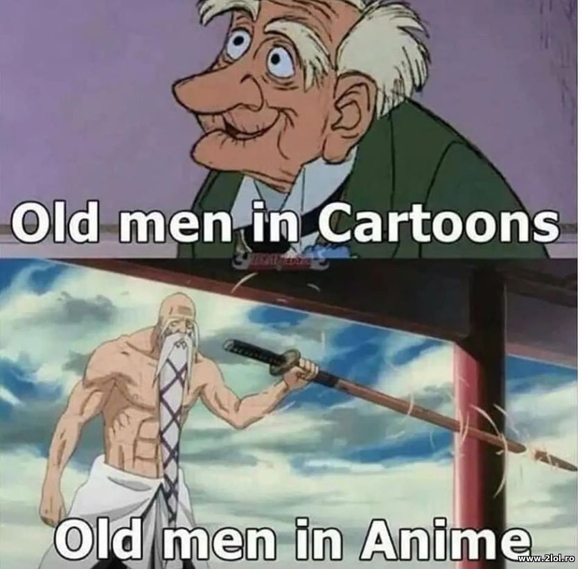 Old men in Cartoons and in Anime | poze haioase
