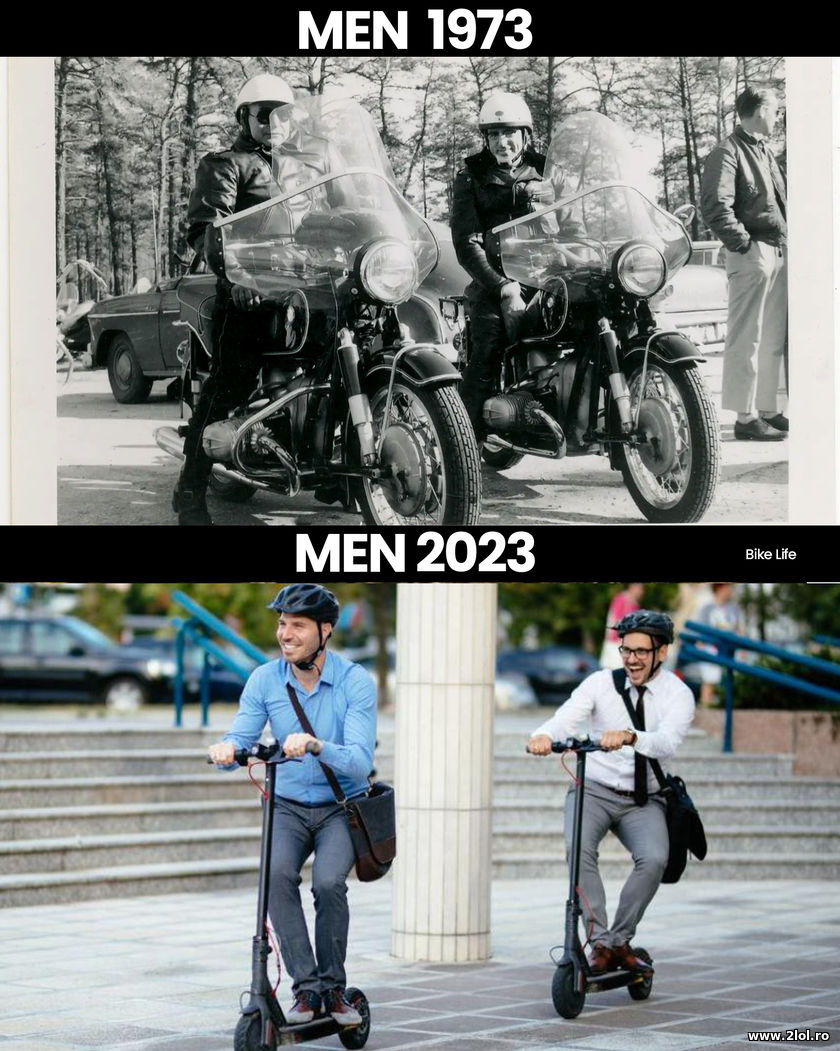 Men in 1973 and men in 2023 | poze haioase