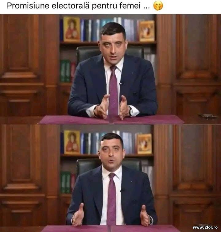 Promisiunea electorala pentru femei, George Simion | poze haioase