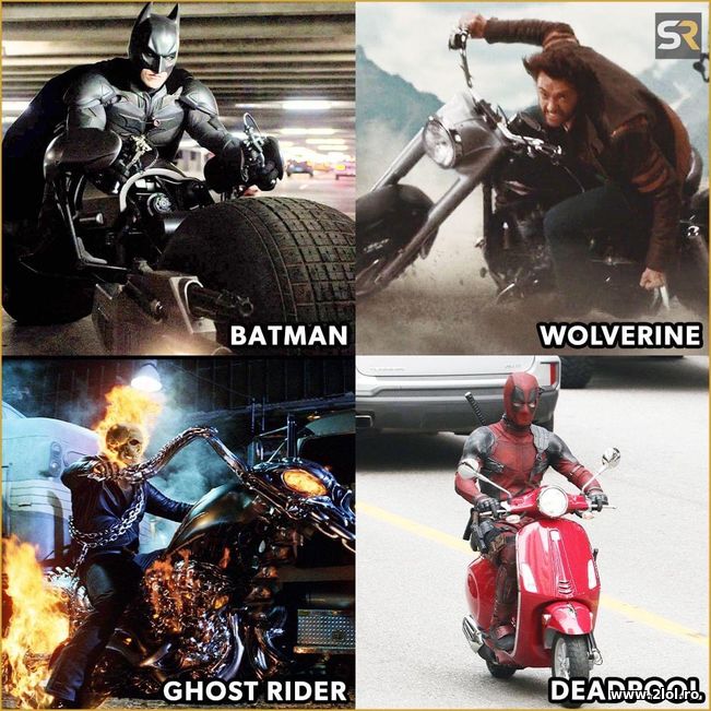 Supereroii cu motocicletele lor