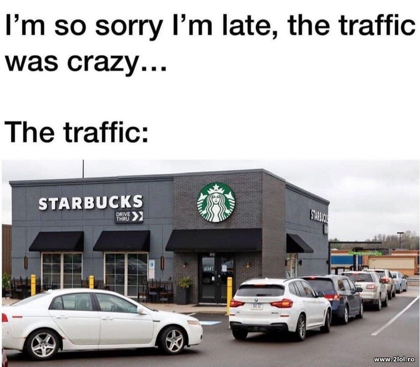 I'm so sorry I'm late, the traffic was crazy | poze haioase