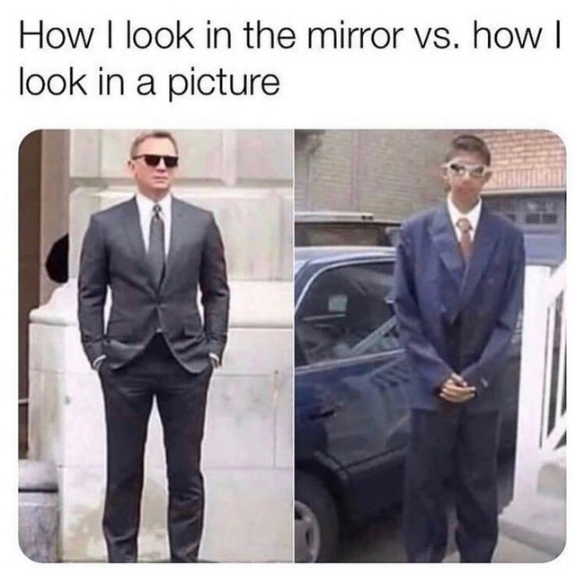 How I look in the mirror vs in photo | poze haioase