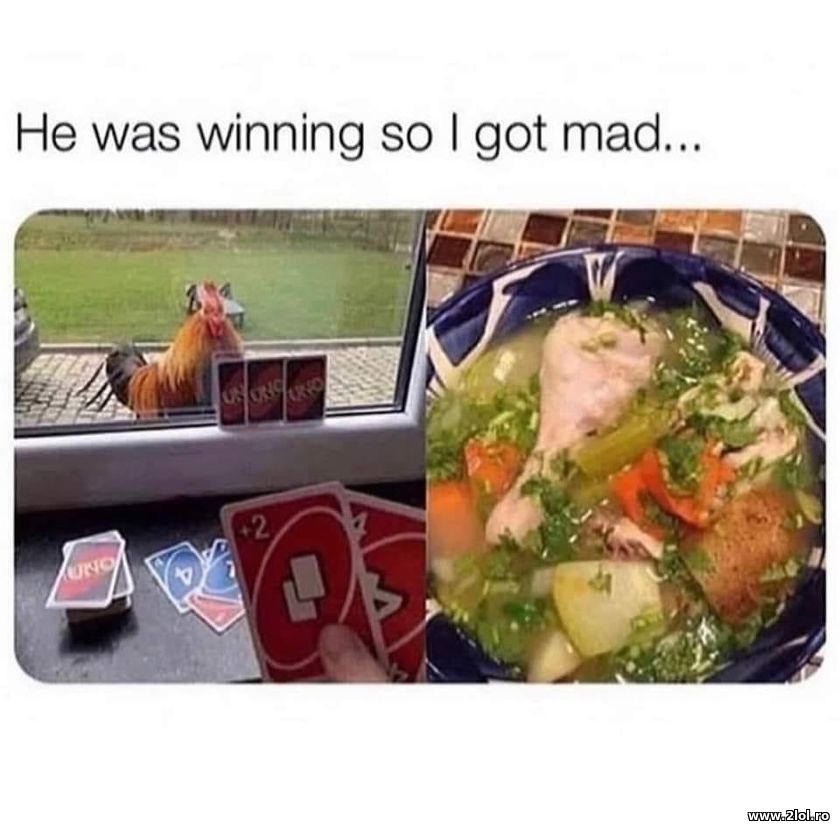 He was winning so I got mad | poze haioase