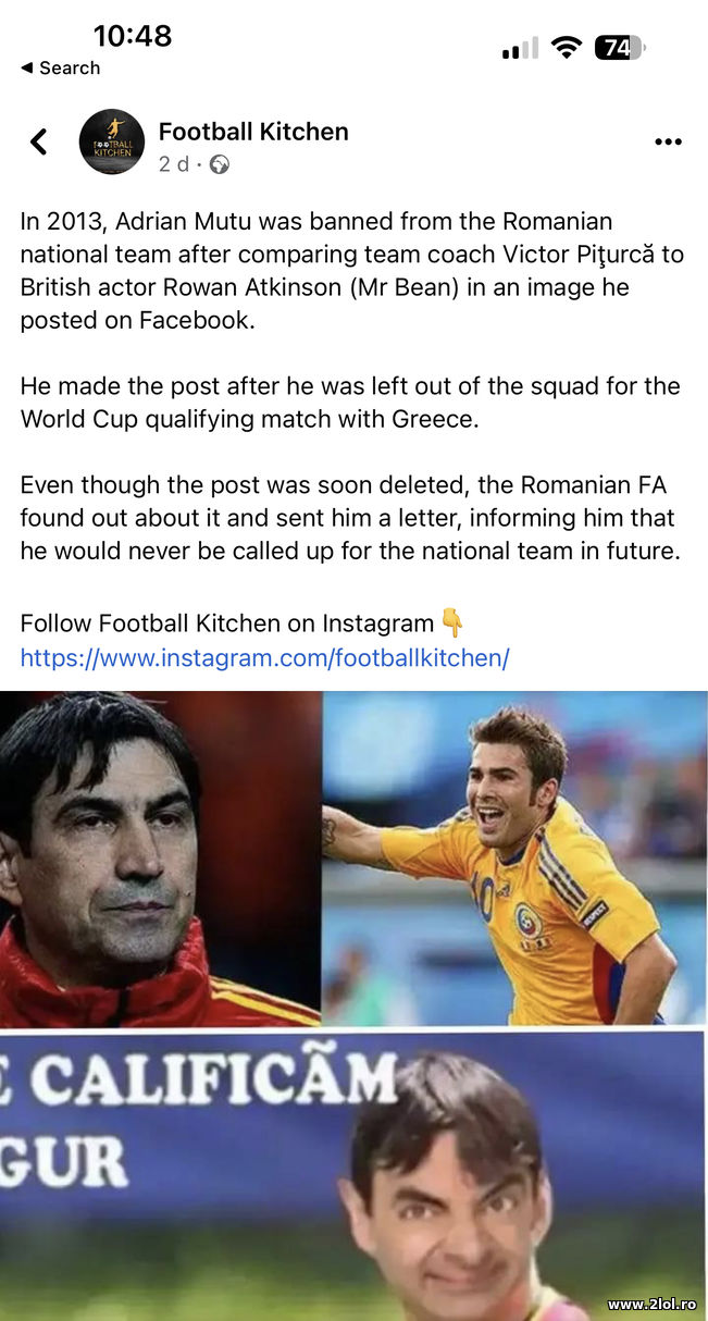 How Adrian Mutu was banned from national team 2013